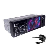 Kit central multimidia mp5 1 din 4" tela 4 polegadas + câmera de ré