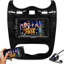 Kit Central Multimidia Mp5 2 Din 7 Polegadas Espelhamento Android Ios + Moldura Sandero 2013 a 2014