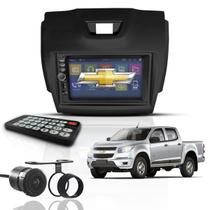 Kit Central Multimídia Mp5 2 Din Bt Espelha Dvd Cam Gm S10