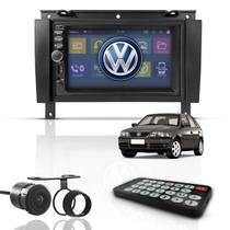 Kit Central Multimídia Mp5 2 Din Bt Espelha Dvd Câmera de Ré Volks G3