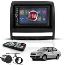 Kit Central Multimídia Mp5 2 Din Bt Espelha Dvd Fiat Siena