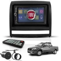 Kit Central Multimídia Mp5 2 Din Bt Espelha Dvd Fiat Strada