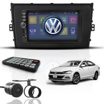 Kit Central Multimídia Mp5 2 Din Bt Espelha Dvd Vw Virtus