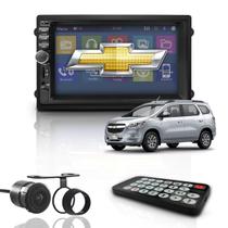 Kit Central Multimídia Mp5 2 Din Bt Espelhamento Dvd Gm Spin