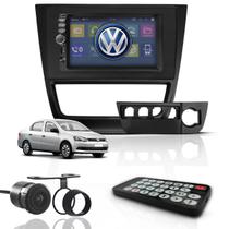 Kit Central Multimídia Mp5 2 Din Espelhamento Dvd Câmera de Ré Voyage G6