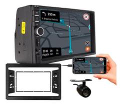 Kit central multimidia mp5 7 pol câmera de ré cobalt onix 2013 a 2018