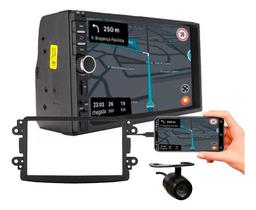 Kit central multimidia mp5 7 pol câmera de ré duster kwid oroch captur logan sandero 2011 a 2020