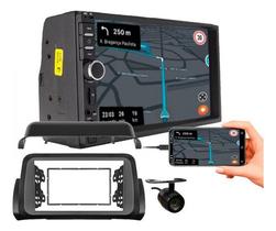 Kit central multimidia mp5 7 pol câmera de ré fiat argo 2018 a 2020