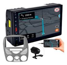 Kit central multimidia mp5 7 pol câmera de ré siena strada palio 2002 a 2014 com ar