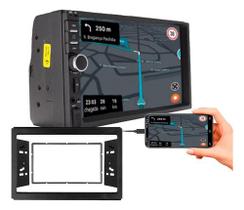 Kit central multimidia mp5 7 pol com moldura cobalt onix 2013 a 2018