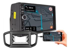 Kit central multimidia mp5 7 pol com moldura fiat strada 2021 a 2023 fiorino 2022