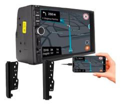 Kit central multimidia mp5 7 pol com moldura hilux sw4 2005 a 2015