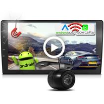 Kit Central Multimidia MP5 9 pol Universal Androidauto Carplay Sem Fio + Camera ré