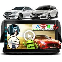 Kit Central Multimidia Mp5 Android Civic 17/21 - Câmera Moldura Chicote Rede Can Bus 2gb 32gb 2din