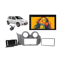 Kit Central Multimídia Mp5 Android UNO VIVACE 2011 á 2014 Cinza Câmera de Ré