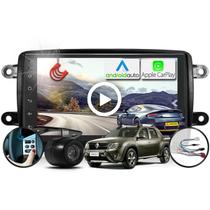 Kit Central Multimidia MP5 + Camera + Chicote + Interface + Moldura Duster Oroch AndroidAuto CarPlay