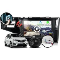 Kit Central Multimidia MP5 + Camera + Chicotes + Interface + Moldura Fit 15/21 AndroidAuto CarPlay