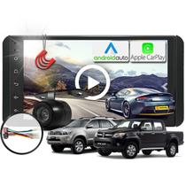 Kit Central Multimidia MP5 + Camera de ré + Moldura + Chicote Hilux e SW4 05/11 AndroidAuto CarPlay
