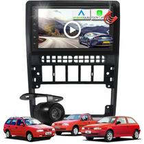 Kit Central Multimidia MP5 + Camera ré Moldura Gol Parati Saveiro G2 Special G3 AndroidAuto CarPlay