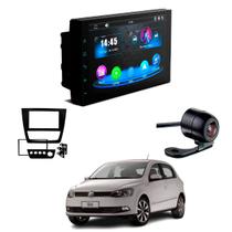 Kit Central Multimídia MP5 CarPlay Moldura 2Din Gol G6 2013-2016 7 Polegadas + Câmera de Ré Borboleta
