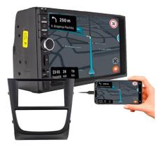 Kit central multimidia mp5 com moldura gol voyage saveiro 2008 a 2012