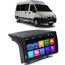 Kit Central Multimidia MP5 Ducato 06 07 08 09 210 A 15 Cinza + Chicote & Câmera