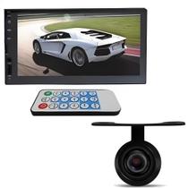 Kit Central Multimídia MP5 H-Tech 2 Din 7 Polegadas BT com Câmera de Ré