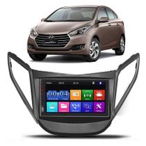 Kit Central Multimídia Mp5 Hb20 2012 2013 2014 2015 2016 2017 2018 2019 Com Aro Difusor 7 Polegadas