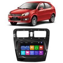 Kit Central Multimidia MP5 Jac J3 2013 A 2018 Black Piano + Chicote & Câmera