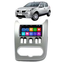 Kit Central Multimidia MP5 Sandero 2007 2008 2009 2010 2011 7 Pol Espelhamento