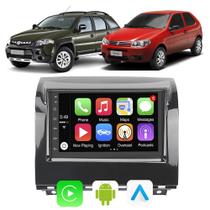 Kit Central Multimidia Palio Fire Way 2014 2015 2016 2017 7" Android Auto CarPlay Voz Google Siri