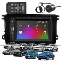 Kit Central Multimídia Pioneer Tela 6,2 DMH A248 BT Espelhamento via Cabo Usb Aplicativo Weblink Bluetooth Volkswagen Volks Vw Amarok Jetta Tiguan Passar Gol Saveiro Voyage Fox New Beetle Moldura BP