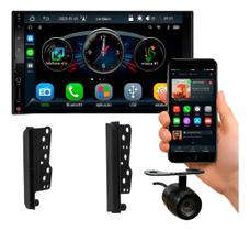 Kit central multimidia roadstar 7 pol rs7007br plus carplay android auto hilux sw4 etios 2005 a 2015