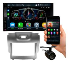 Kit central multimidia roadstar 7 pol rs7007br plus carplay android auto trailblazer s10 2012 a 2015