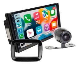 Kit central multimidia roadstar 7 pol rs815br android carplay mobi 2016 a 2019 preto fosco ou black piano