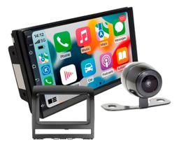 Kit central multimidia roadstar 7 pol rs815br android carplay siena strada palio 2008 a 2012 preto ou prata