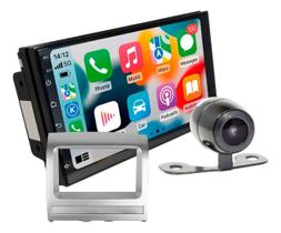 Kit central multimidia roadstar 7 pol rs815br android carplay siena strada palio 2008 a 2012 preto ou prata