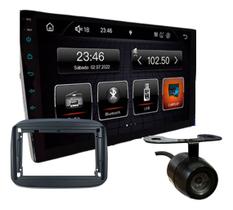 Kit central multimidia roadstar 9 pol rs908br slim carplay fiat mobi 2016 a 2023