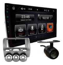 Kit central multimidia roadstar 9 pol rs908br slim carplay honda fit antigo 2004/2008