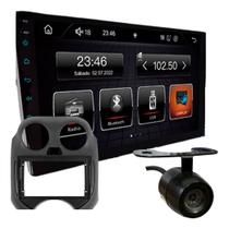Kit central multimidia roadstar 9 pol rs908br slim carplay nissan march versa 2010 a 2014