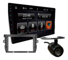 Kit central multimidia roadstar 9 pol rs908br slim carplay toyota corolla 2009 a 2013