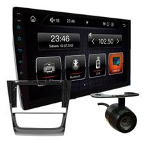 Kit central multimidia roadstar 9 pol rs908br slim carplay vw gol voyage saveiro g6 2012 a 2016