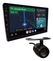 Kit central multimidia roadstar 9 pol rs915br android carplay + câmera de ré