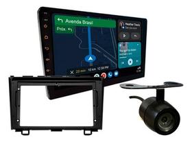 Kit central multimidia roadstar 9 pol rs915br android carplay honda city 2006 ar analógico