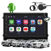 Kit Central Multimídia Sistema Android Espelhamento Usb Bluetooth Chevrolet Gm Onix Spin Cobalt 2012 A 2019 Prisma 2014 A 2019 Moldura Na Cor Preta