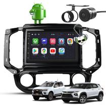 Kit Central Multimídia Sistema Android Espelhamento Usb Bluetooth Chevrolet Gm S10 E Trailblazer 2017 2018 2019 2020 2021 2022 Com Ar Digital
