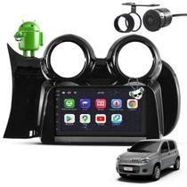 Kit Central Multimídia Sistema Android Espelhamento Usb Bluetooth Fiat Uno Vivace 2011 2012 2013 2014 Moldura na Cor Black Piano