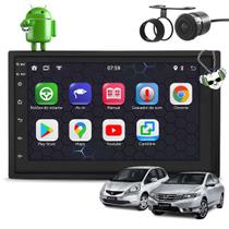 Kit Central Multimídia Sistema Android Espelhamento Usb Bluetooth Honda City Dx 2009 2010 2011 2012 Fit 2004 2005 2006 2007 2008 2009 2010 2011 2012