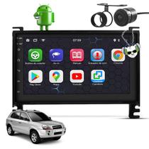 Kit Central Multimídia Sistema Android Espelhamento Usb Bluetooth Hyundai Tucson Até 2013 Moldura na Cor Preto Fosco