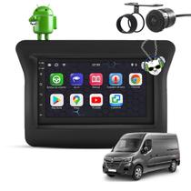 Kit Central Multimídia Sistema Android Espelhamento Usb Bluetooth Renault Master 2010 a 2022 Moldura na Cor Pret